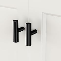 goldenwarm 10 Pack Black Cabinet Knobs Kitchen