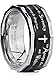 Men's Women's Black Stainless Steel Religious Cross Serenity Prayer Spinner Ring 9MM Size 7.5