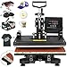 ZENY Upgrated Proffesional Digital Tshirt Heat Press Machine 5 in 1 Swing Away Multifunctional Sublimation Heat Transfer Printer Machine,12 x 15 Inch,5 pcs primary