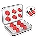 [6 Pairs] Earphone Tips New Bee 12pcs Premium Replacement Earbud Tips Blocking Out Ambient Noise Memory Foam Earbuds Inner 4.9mm for Headphones with 5mm-7mm Tips (Red, S/M/L) primary