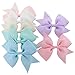 3.5 inches Baby Girls Pinwheel Ribbon Hair Bows With Alligator Clips For Teens Kids Children 40 colors