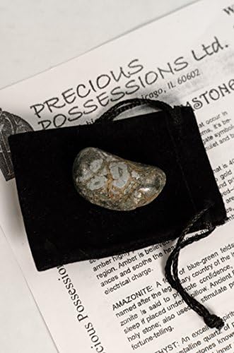 Rhyolite Jasper Tumbled Stone Medium Size 1-1.75" Green Rainforest Jasper with Bag