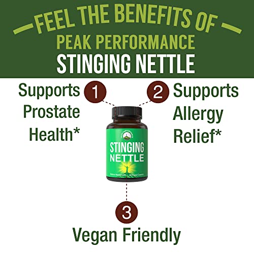 Stinging Nettle Vegan Capsules Made with Stinging Nettle Leaf Powder