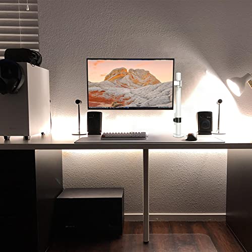 suptek Desk Mount for 13-32 Inch Monitor, Articulated and Swivel Monitor Arm, Height Adjustable 400 mm, VESA 75/100 mm, Max Load 10 kg, Clamp and Eyelet, Black, MD9421 (White)