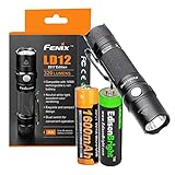 Fenix LD12 320 Lumen LED Tactical Flashlight USB rechargeable kit with EdisonBright AA battery