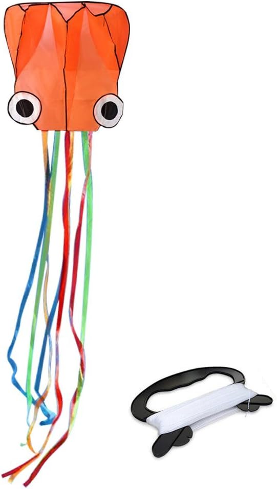 GZCY Beautiful Large Foldable Flyer Kite for Kids - Comes with Kite Spool