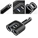 Dual USB Car Charger Adapter with 3.1A/15.5W 2 Socket Cigarette Lighter Adapter DC Outlet Car Splitter - Build-in 10A Fuse Car Socket Adapter