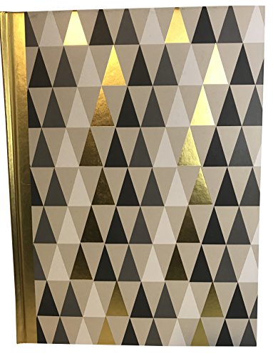 Hardcover Notebook: Large (8" X 10.5") Book, College Ruled, 168 Sheets (336 Pages) (Shiny Gold Triangle)