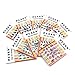 PUEEN 3D Nail Art Sticker Collection Set E1 - 10 Packs in Different Designs (Over 240 Stickers) 3D Glitter Sparkling Feathers Roses Cats Leopard Prints Nail Art Decal Stickers for Cellphones & Nails Decorations-BH000260