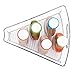 mDesign Lazy Susan Storage Bin with Handle for Kitchen Cabinets, Pantry - 1/8 Wedge, Pack of 2, Clear