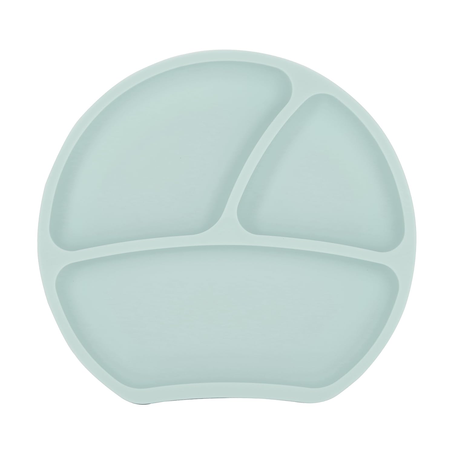 Kindsgut Plate, for Children, Made of Silicone, Secure Grip and Non-Slip Thanks to Suction Cup, Free of BPA and FDA-Conform, Aquamarine