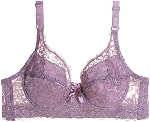 Smallwin Women's Comfy Lace Breathable Straps Cleavage Everyday Bras Burgundy US 36B