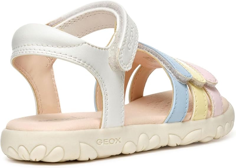 J SANDAL HAITI GIRL - Sandalo Bambina, White/Multicolor,