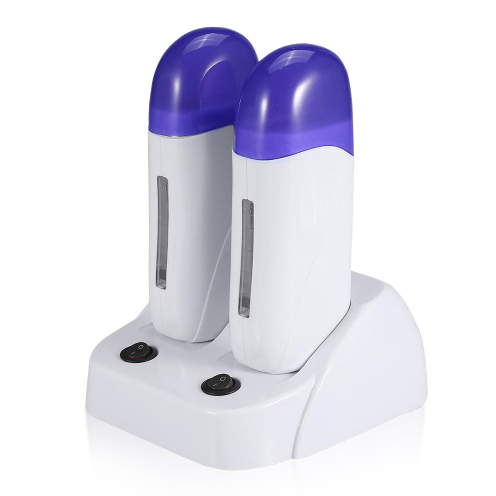 Electric Roll On Wax Warm Machine, Roll on Wax Heater Depilatory Wax Warmer Waxing Kit for Hair Removal Cartridge Melting Waxing Machine with Base for Home and Salon (2 head)