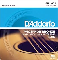 D'Addario EJ16 Phosphor Bronze Acoustic Guitar Strings, Light
