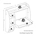 Prepac Floating Desk with Storage and Keyboard Tray, White