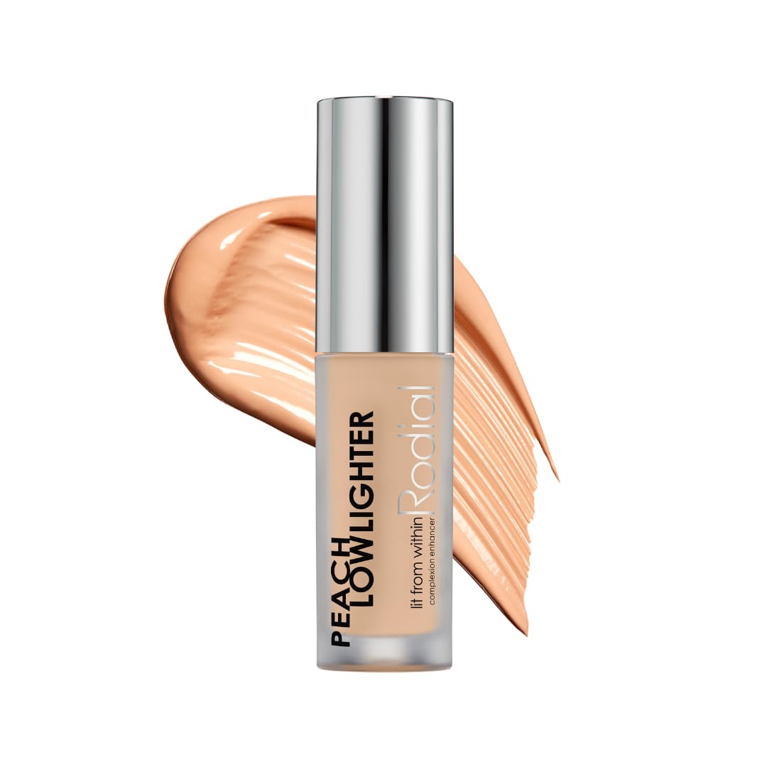 Rodial Peach Lowlighter - Peach Colour Corrector, Hydrating Concealer & Under Eye Brightener with Caffeine & Hyaluronic Acid - Non-Shimmer Highlighter Makeup for Deeper Skin Tones (Travel Size)