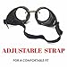 Steampunk Goggles Victorian Style Vintage Design in Antique Gold Tone,Dystopian Society Look (Clear)