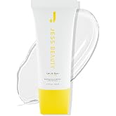 JESS BEAUTY | Let It Sun SPF 50 Gel Sunscreen | Lightweight Invisible Face Sunscreen with Green Tea, Aloe Vera &amp; Squalane | Broad Spectrum UV Protection with No White Cast 1.7 fl oz