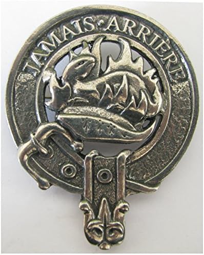 Scottish Clan Crest Pewter Badge or Brooch - Choice of 50 Clans. Robust construction and Premium Quality. Made in Glasgow.
