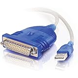 C2G USB Adapter, USB to D25 Adapter, Grey, 6 Feet (1.82 Meters), Cables to Go 22429