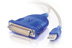 C2G 22429 USB to DB25 Serial RS232 Adapter Cable, Gray (6 Feet, 1.82 Meters)