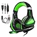 BlueFire Upgraded Professional PS4 Gaming Headset 3.5mm Wired Bass Stereo Noise Isolation Gaming Headphone with Mic and LED Lights for Playstation 4, Xbox one, Laptop, PC (Light Green)