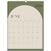 Calendar 2026-2027 - Wall Calendar from August 2026 - December 2027, 2026-2027 Wall Hanging Calendar with Thick Paper, 12" x 14.5", Green