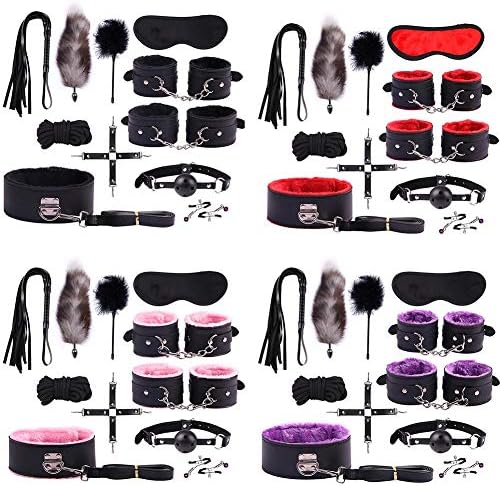 cuffslee SM Kit Special Bundled Binding Set Nylon Leather Sexy Toy Suit New Plush Set 11PCS Set