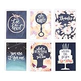 Hallmark Studio Ink Carrie Shryock Greeting Card Assortment (6 Cards with Envelopes)