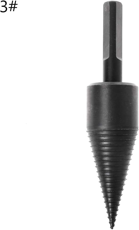 Qiulip Firewood Machine Drill Wood Cone Reamer Punch Driver Drill Bit Split Drilling Tools 130x32mm