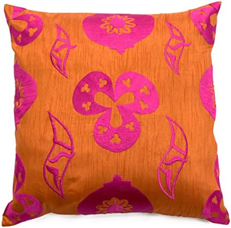 Mona Home CC-1032-22-TAN/FU Shanghai Throw Pillow