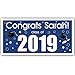 Class of 2019 Graduation Party Banner Decoration Blue Backdrop