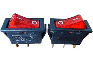 28785 120927-24 Universal Rocker Switch for Fireplace & Heater Appliances 20A 125/250VAC High-Current Power Control（2pcs）