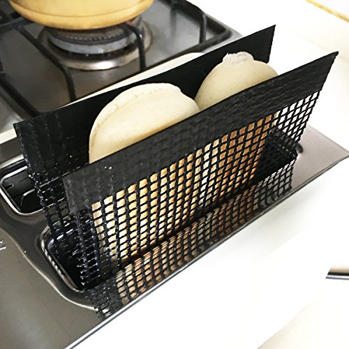 Bluedrop Grill Cheese Bread Folders PTFE Mesh Baking Sheets Bread Heating Mats Reusable 1000 Times Pack of 3