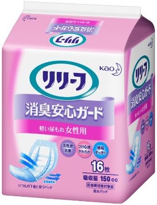 Relief deodorant security guard 16 sheets for women How to care about urine slightly Japan