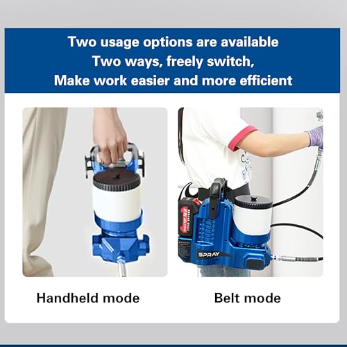 Cordless Airless Paint Sprayer Gun, 1.2L Capacity, 6-Speed Adjustment, 70inch Hose, 360° photo 11