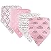 Hudson Baby Unisex Baby Cotton Bandana Bibs, Princess, One Size