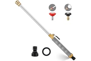 CARFKA 2024 Upgraded Jet Nozzle Power Washer for Garden Hose, 2-In-1 High Pressure Wand with 2 Different Nozzles and Quick Connectors，High Pressure Washer Tools For Patio Car Pet Window Washing (gray)