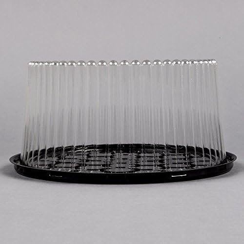 D&amp;W FINE PACK 9" 2-3 Layer Cake Display Container with Clear Dome Lid - 80/Case