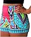 Top One Women's Summer Beach Shorts Casual Boho Flower Printed Slim Tight Short Pants