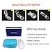 AIYONA Pill Box for Travel Vitamin Pill Organizer Sturdy Pill Case for Purse or Pocket Portable Pill Cases Food Grade Carry Case with Water-resistant 6 Compartments Bonus Pill Splitter (Baby Blue)