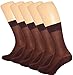 5-Pack Men's ultra Thin Breathable Cotton Dress Socks Brown, Blue, Navy, Grey size Large