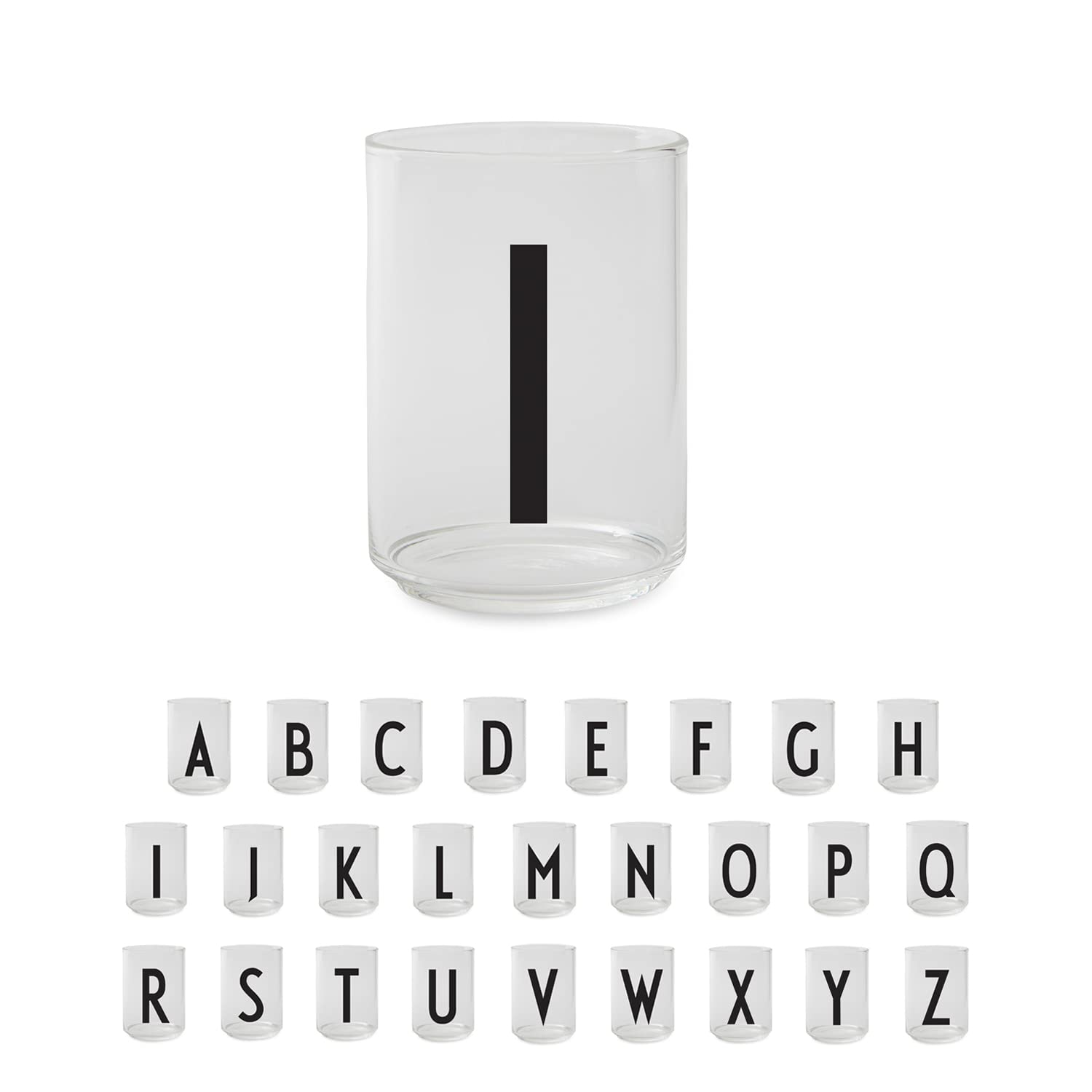 Design Letters Drinking Glasses (A-Z) | Gift for Women & Gift for Men | Glasses Drinking with Initial | Borosilicate Glass Microwave Safe | Initial Tumbler Perfect for Table Decoration | 350 Ml