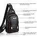 Meng Anna Leather Sling Chest Bag Waterproof Backpack Single Shoulder Crossbody Bags