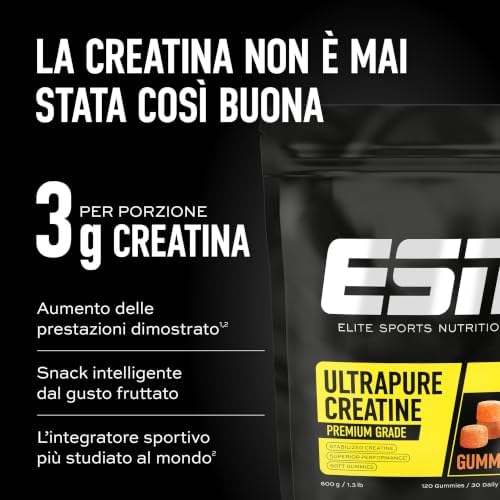 Ultrapure Creatine Gummies, Mango, 120 caramelle gommose, 30 porzioni