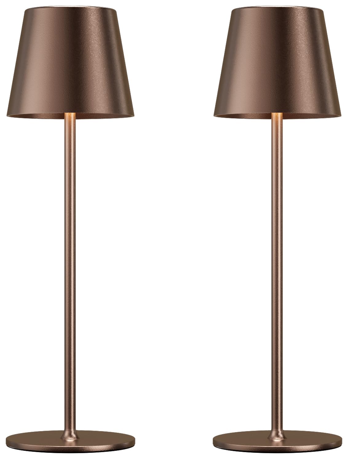 Cordless Table Lamp Rechargeable Brown - KK 2 Pack 5000mAH Battery Operated Lamp for Counter, 3 Color Stepless Dimming Wireless Lamp for Dining Table, Kitchen Counter, Outdoor Patio, Touch Control