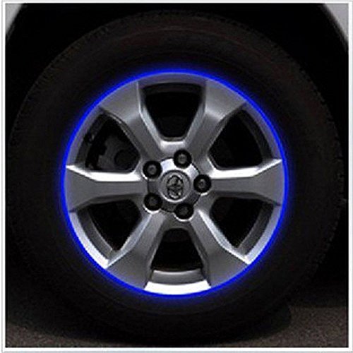 Amapower Car Accessories Safety Alert Wheel Decor Riding Safety Decals Polyethylene Terephthalate Bike Wheel Sticker Color Tires Bicycle Wheel Stripe Tape Car Motorcycle Wheel Sticker