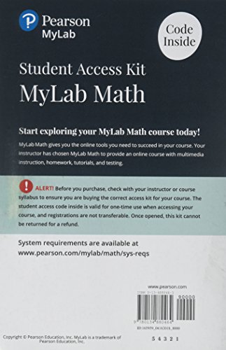 MyLab Math with Pearson eText -- Standalone Access Card -- for College Mathematics for Business, Economics, Life Sciences, and Social Sciences (14th Edition)