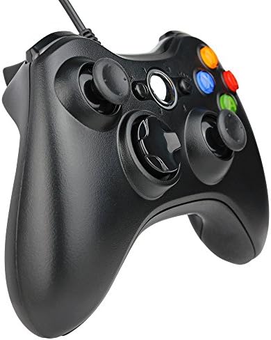 Kycola Xbox 360 Wired Controller NA01 PC controller Wired USB Gamepad For Xbox 360/PC(Black)